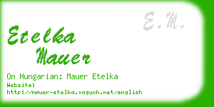 etelka mauer business card